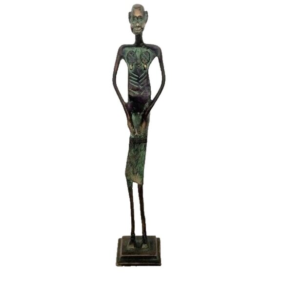 Unbranded Other - African Tribal Heavy Metal Art Figurine Statue Vintage
